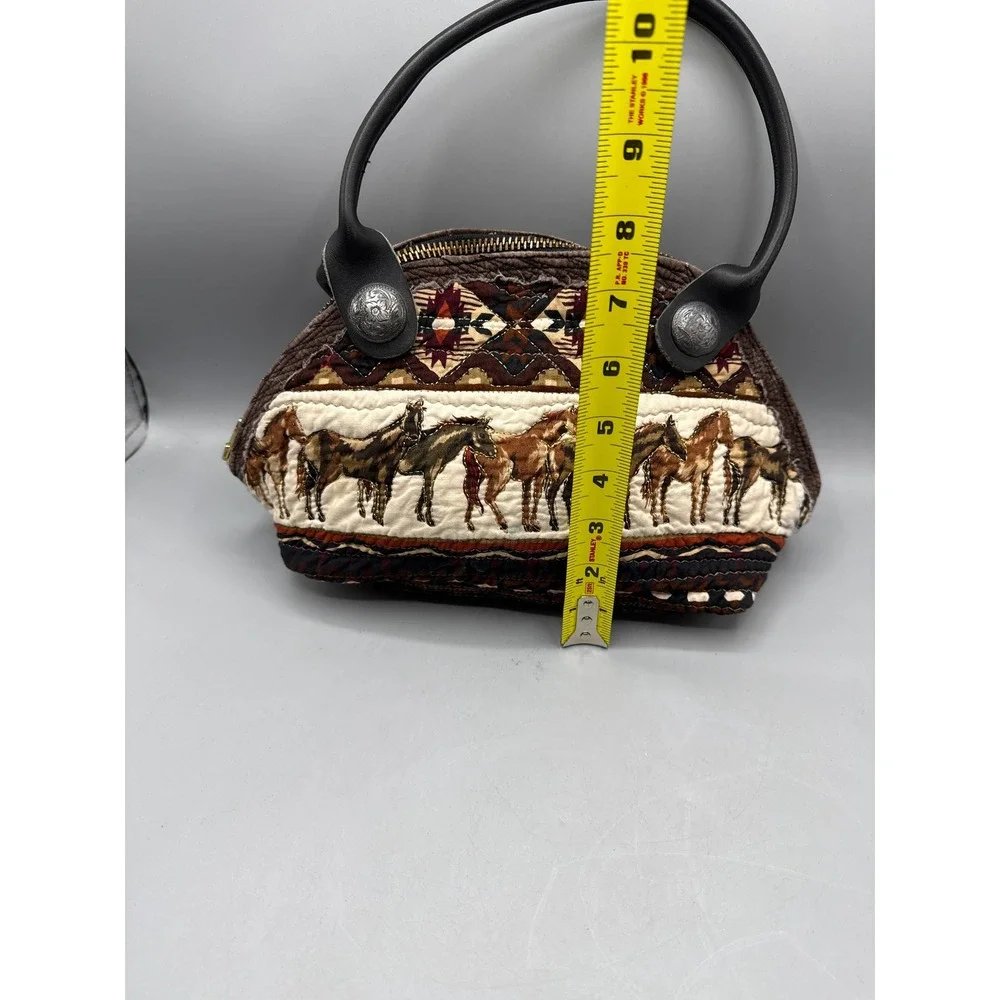 The Glad Rag Co Custom Horse Tapestry Purse Western Handbag Leather Concho